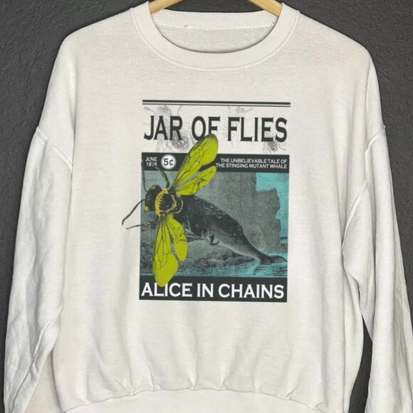Retro 90s Alice In Chains Jar of Flies Album Sweatshirt Band Rock Music Unisex - Picture 2 of 4